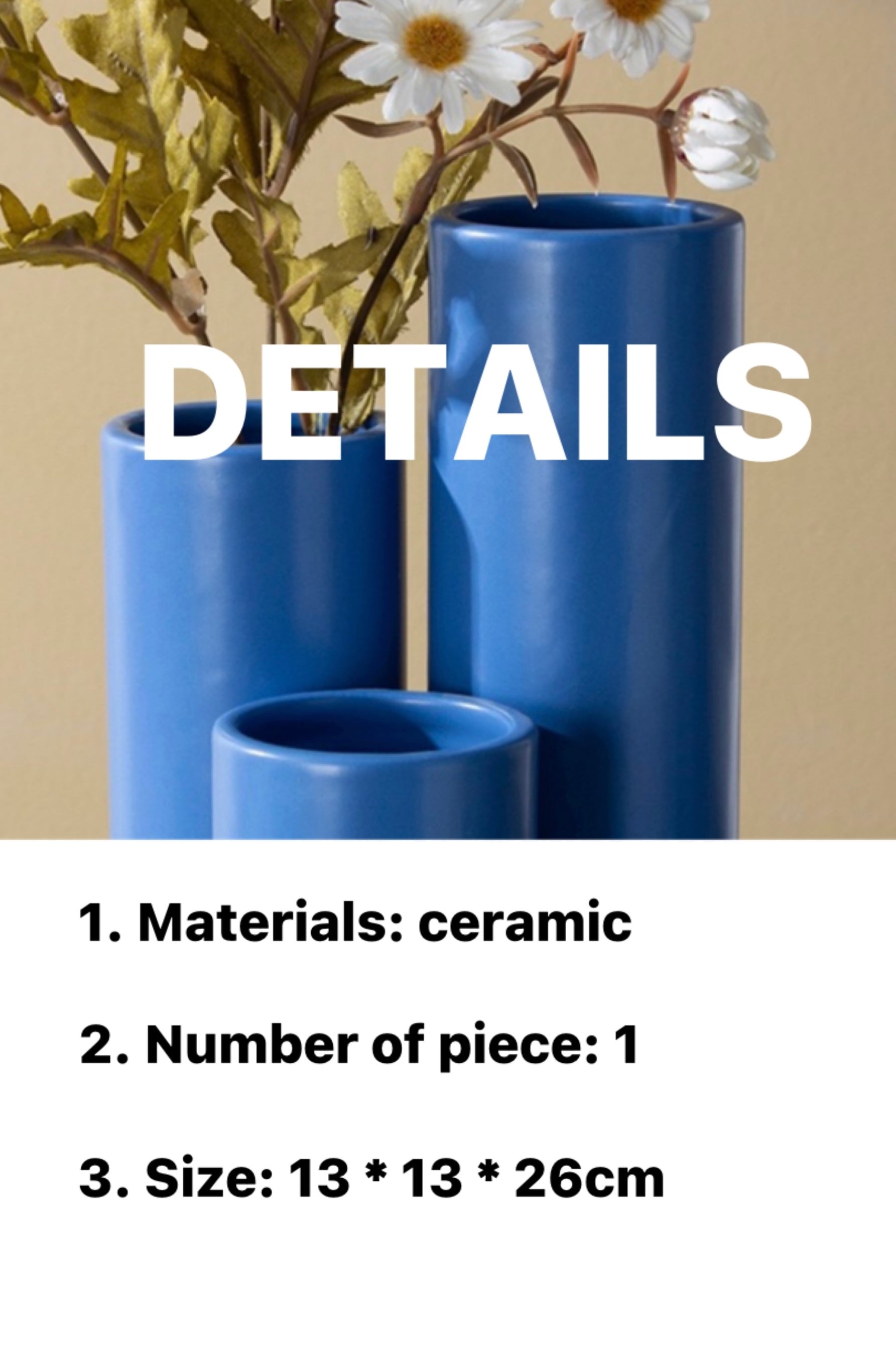 Handmade Funky Memphis Triple Stems Ceramic Vase - The Gift Shop
