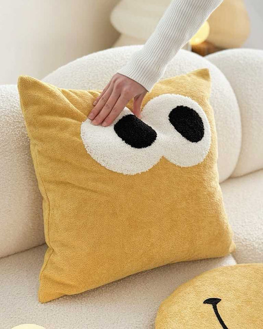 Cute Whimsical Big Eyes Puffy Decorative Throw Pillow - The Gift Shop