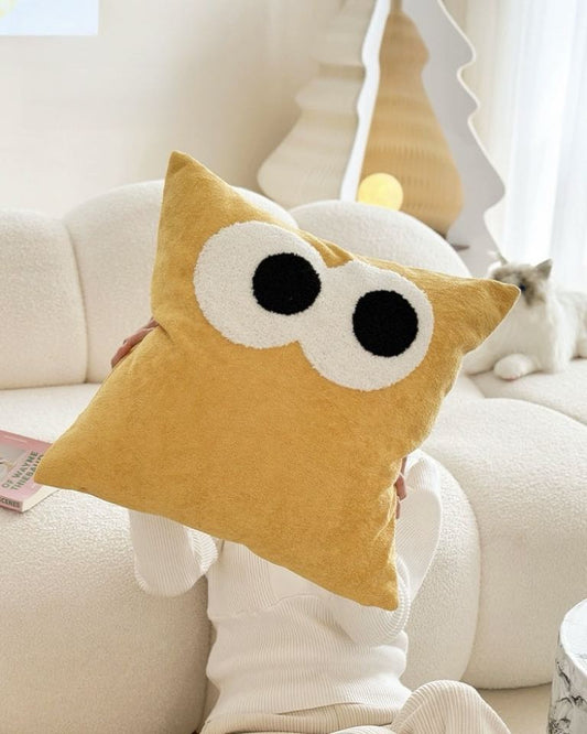 Cute Whimsical Big Eyes Puffy Decorative Throw Pillow - The Gift Shop
