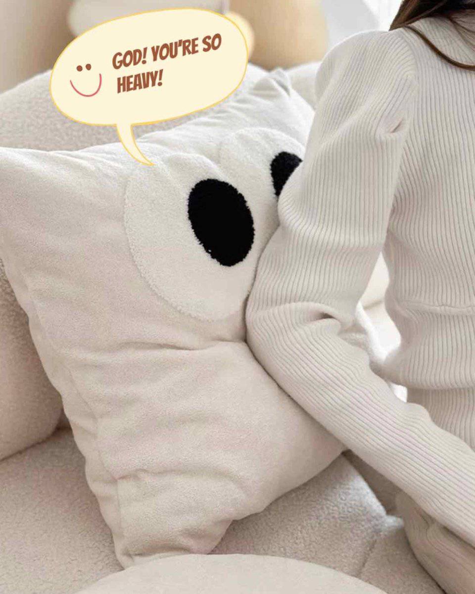Cute Whimsical Big Eyes Puffy Decorative Throw Pillow - The Gift Shop