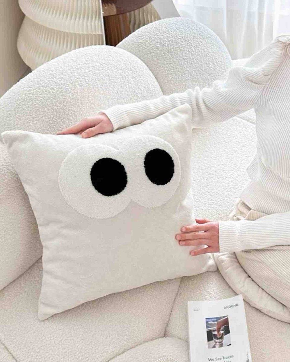 Cute Whimsical Big Eyes Puffy Decorative Throw Pillow - The Gift Shop