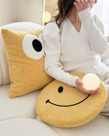Cute Whimsical Big Eyes Puffy Decorative Throw Pillow - The Gift Shop