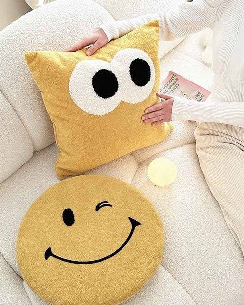 Cute Whimsical Big Eyes Puffy Decorative Throw Pillow - The Gift Shop
