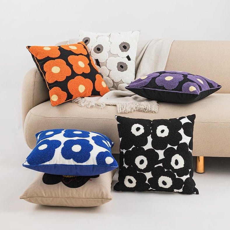 Maximalist Floral Throw Pillow Cover – Playful Charm for Your Home - The Gift Shop