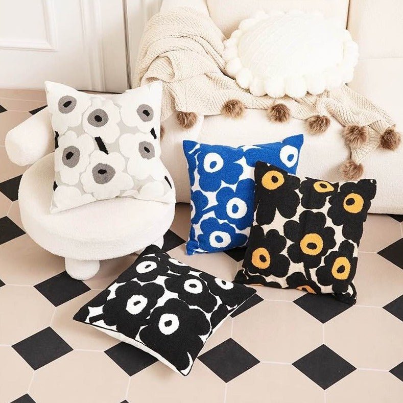 Maximalist Floral Throw Pillow Cover – Playful Charm for Your Home - The Gift Shop