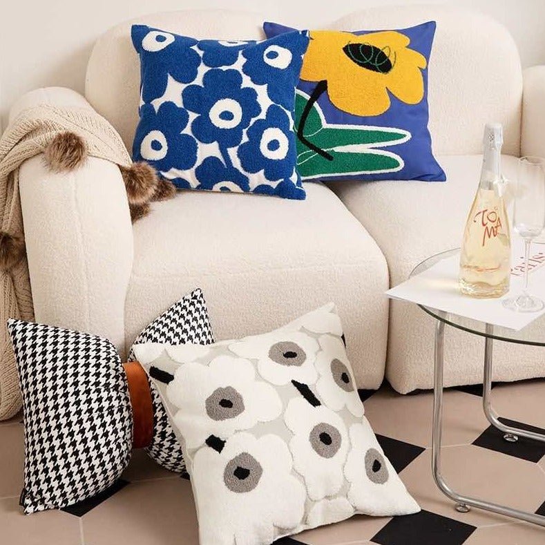 Maximalist Floral Throw Pillow Cover – Playful Charm for Your Home - The Gift Shop