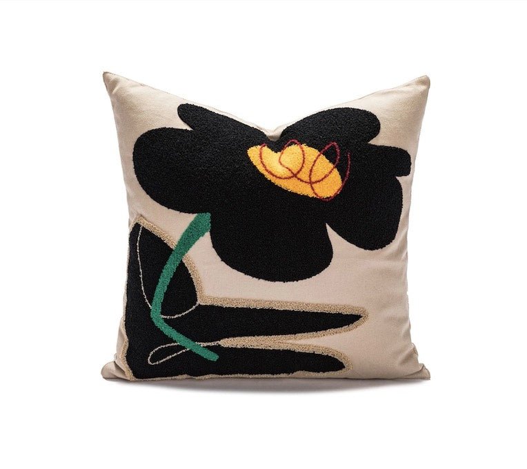 Maximalist Floral Throw Pillow Cover – Playful Charm for Your Home - The Gift Shop