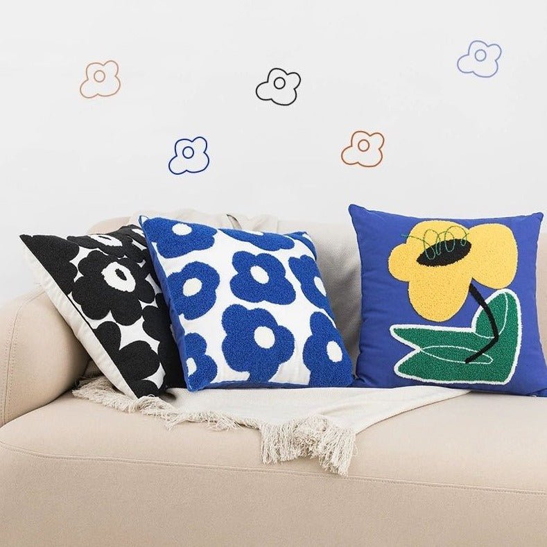Maximalist Floral Throw Pillow Cover – Playful Charm for Your Home - The Gift Shop