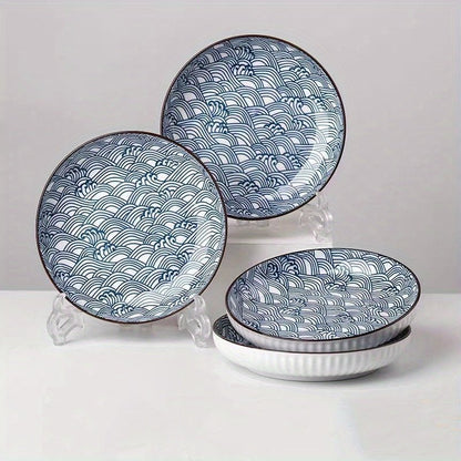 Japanese Ceramic Dinner Plates – Set of 4 – Thoughtful Gift from The Gift Shop UAE