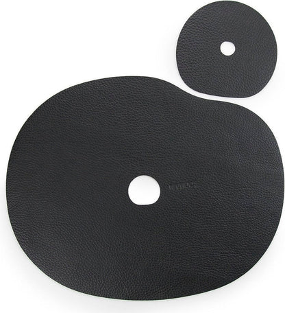 Leather Placemat Set – Black