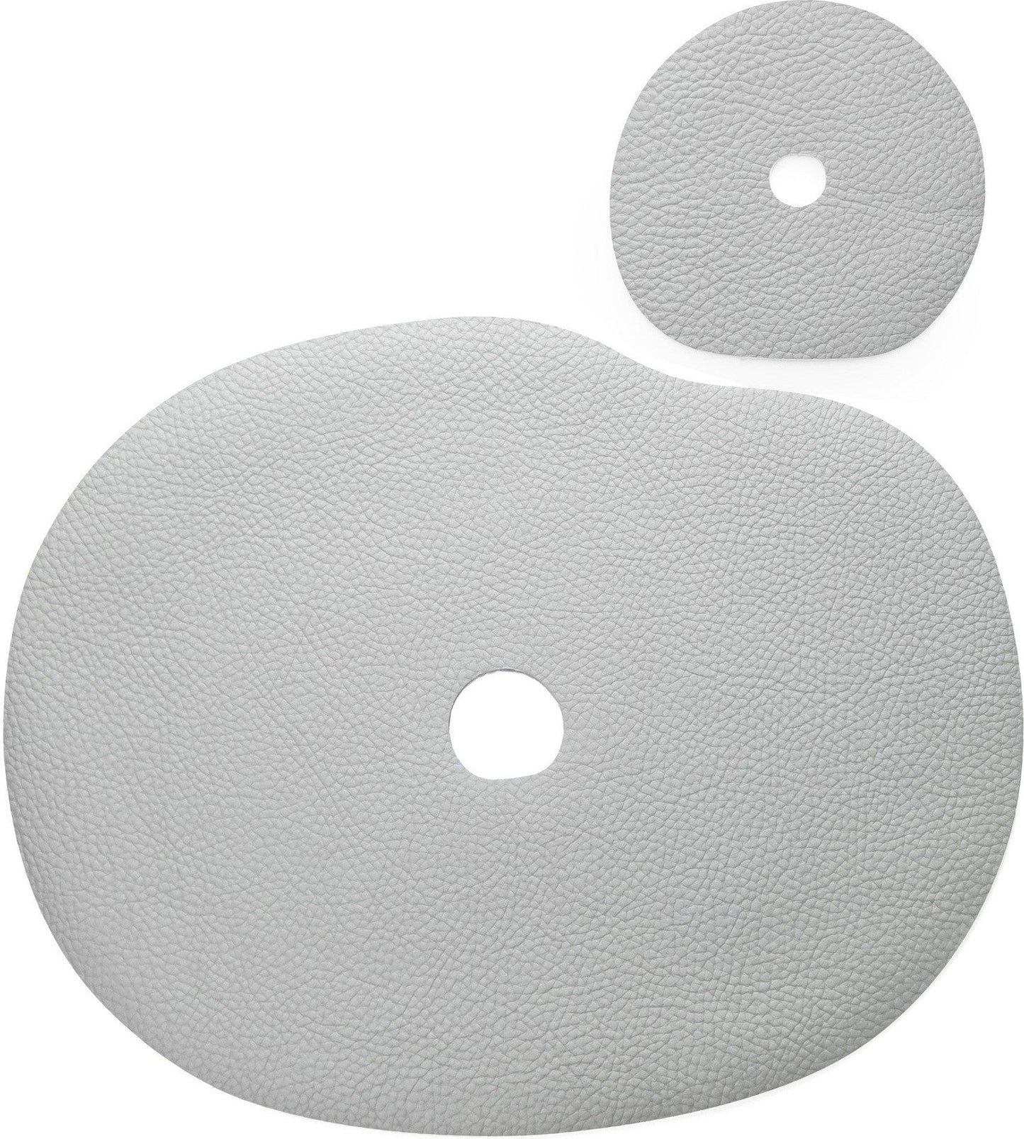 Leather Placemat Set - Grey Blue