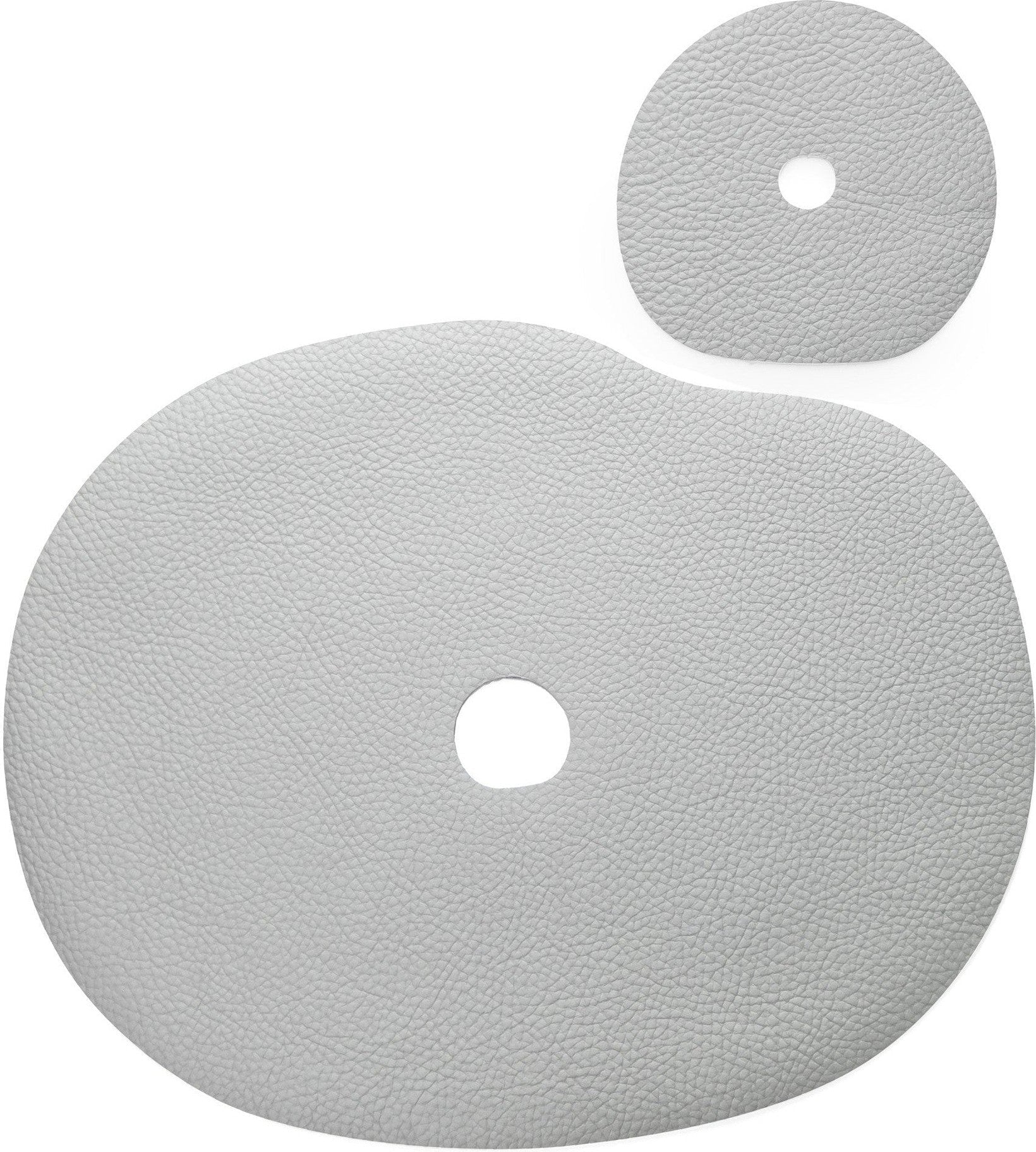 Leather Placemat Set - Grey Blue