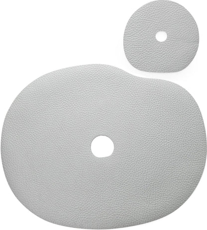 Leather Placemat Set - Grey Blue