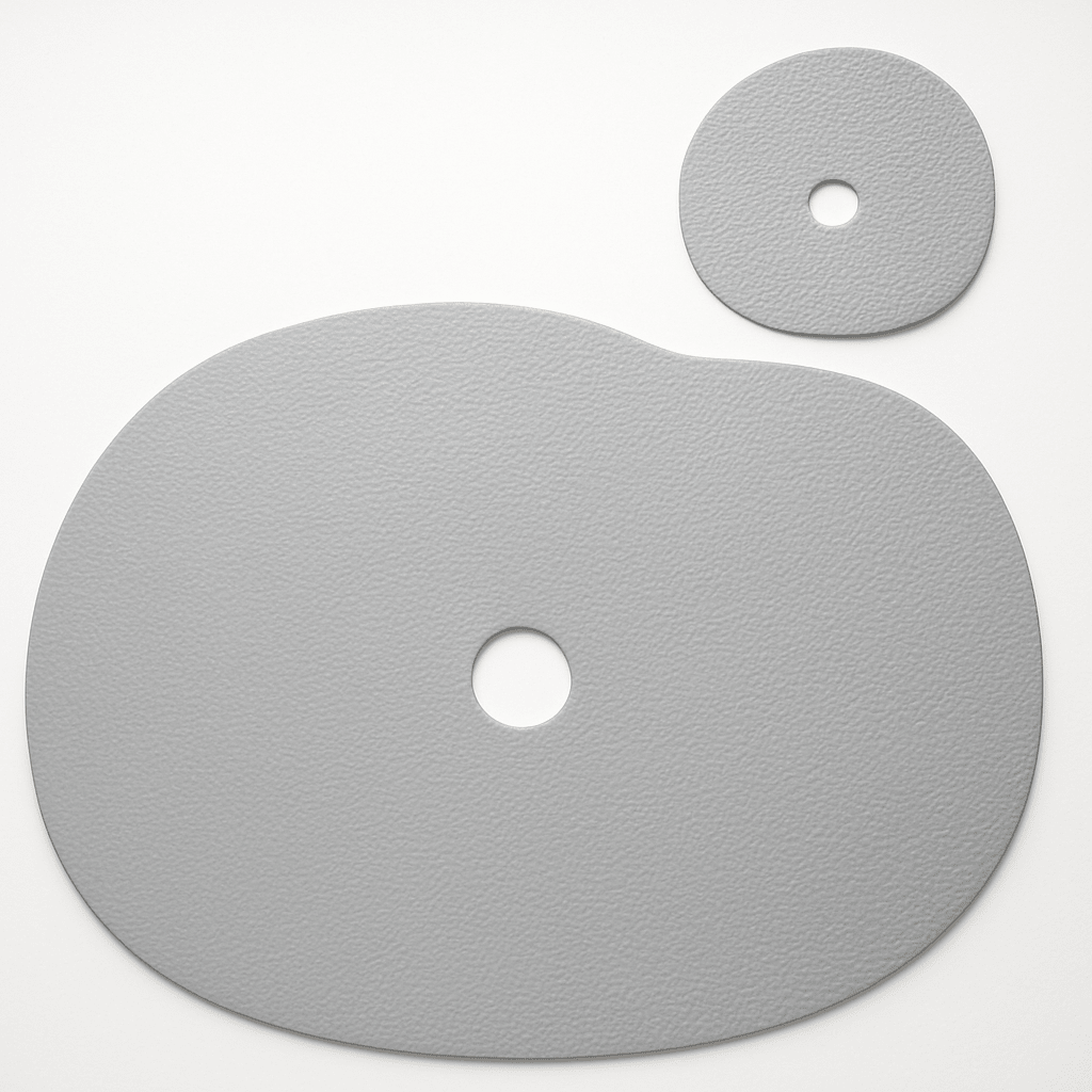 Leather Placemat Set - Grey Blue