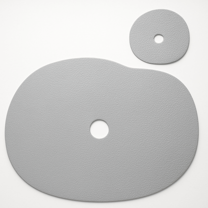 Leather Placemat Set - Grey Blue