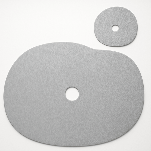 Leather Placemat Set - Grey Blue