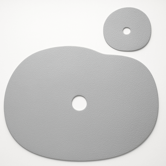 Leather Placemat Set - Grey Blue
