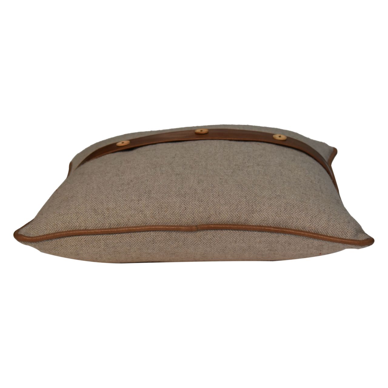 Leather & Sand Tweed Cushion Set (Set of 2)