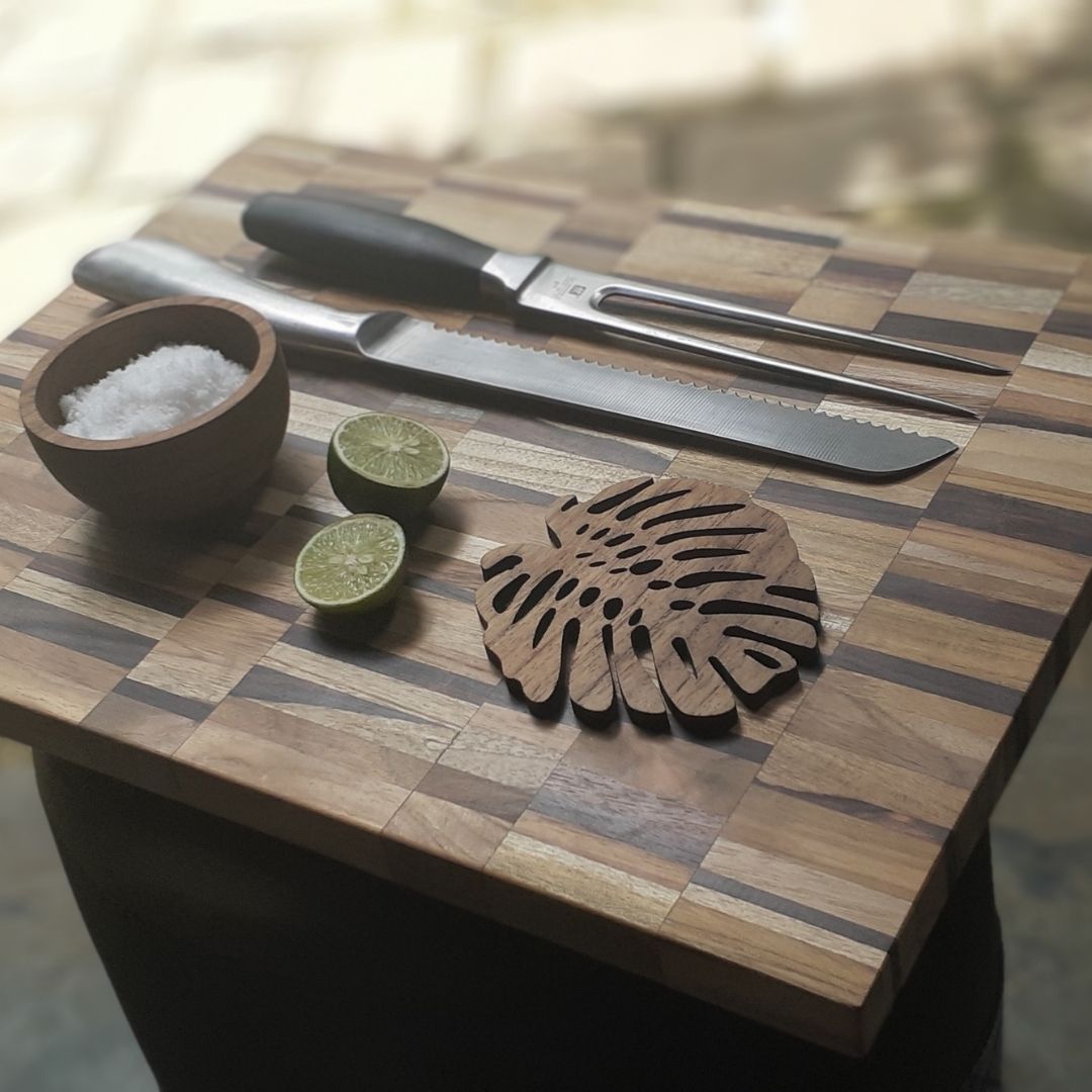 Limited Edition End Grain Chopping Board – Reclaimed Hardwood – Thoughtful Gift from The Gift Shop UAE