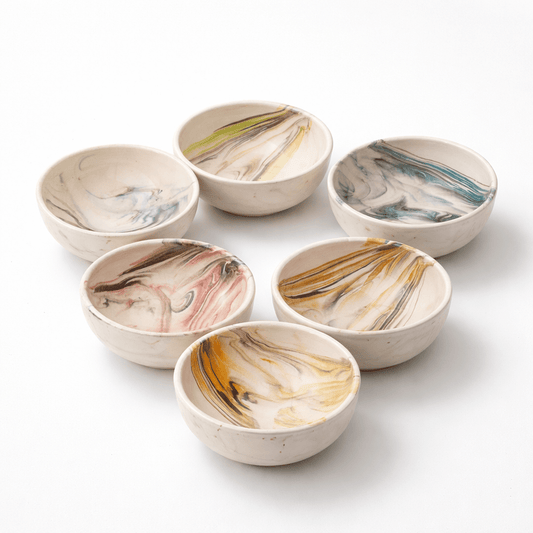 Marble Ceramic Dip Bowls