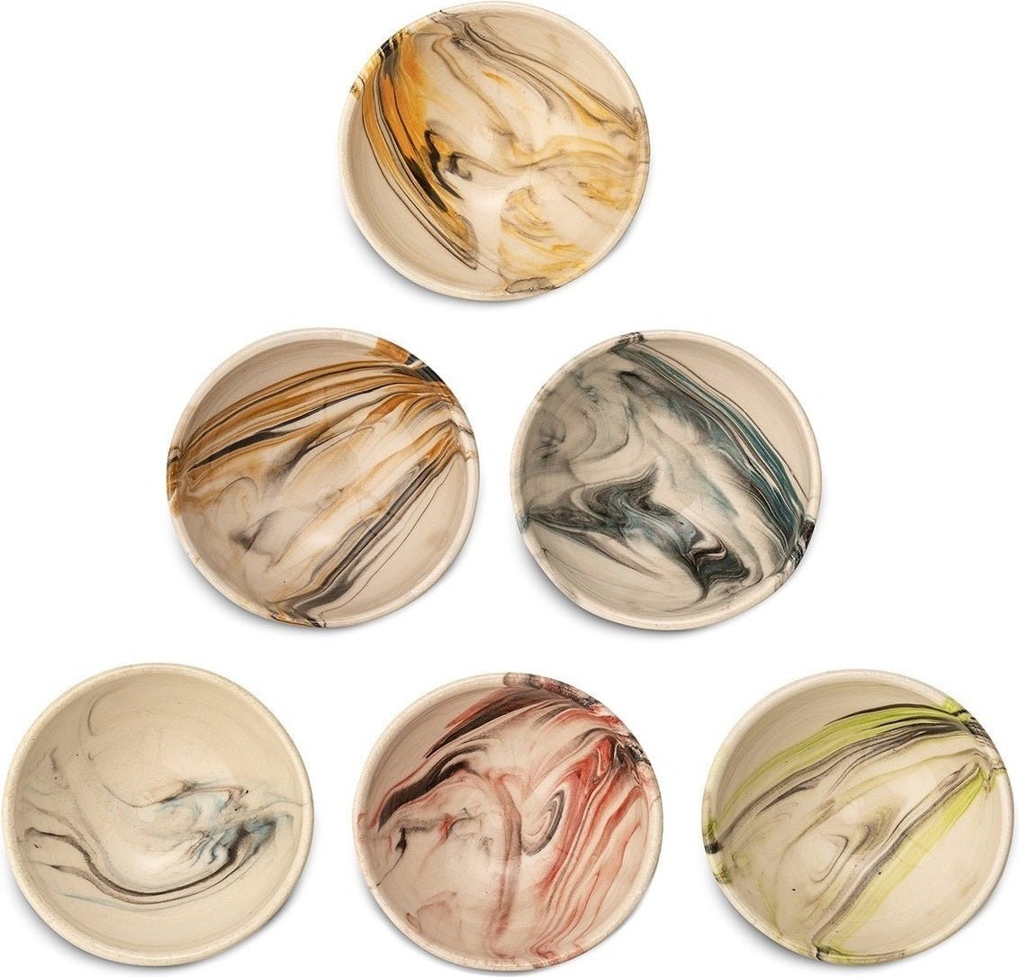 Marble Ceramic Dip Bowls