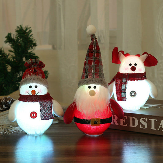 Christmas Ornaments - LED Santa Claus Snowman - The Gift Shop