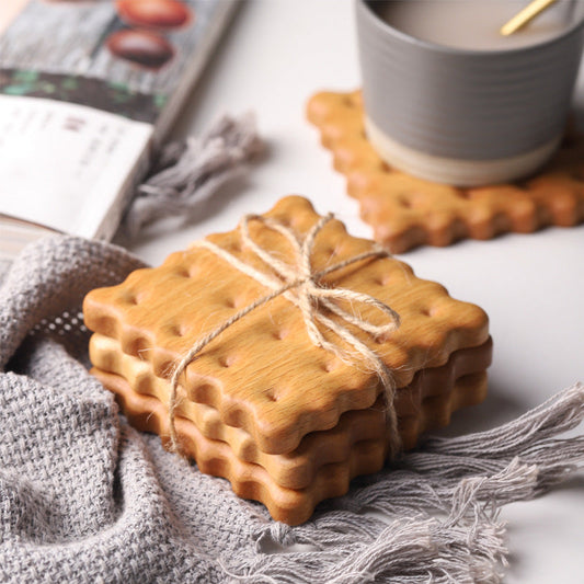 Solid Wood Coaster - Biscuit - The Gift Shop