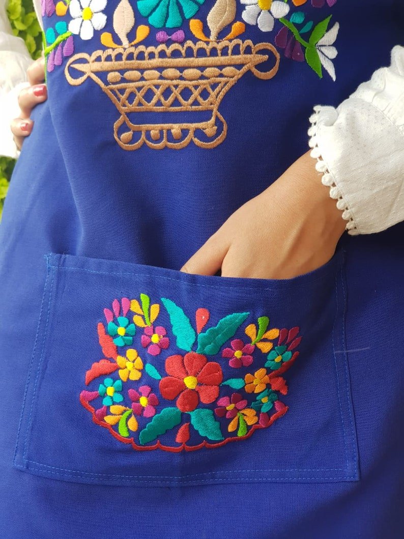 Mexican Handmade Embroidered Kitchen Apron – Thoughtful Gift from The Gift Shop UAE