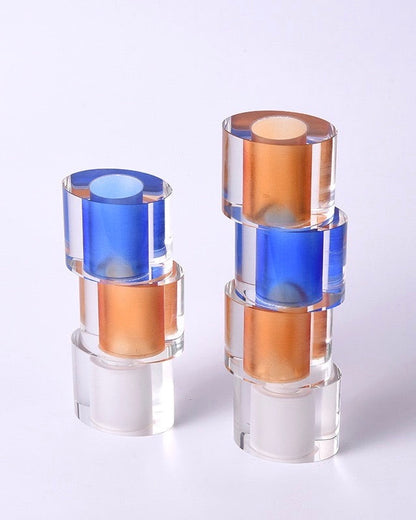 Acrylic Multi-Tone Pillar Flower Vases