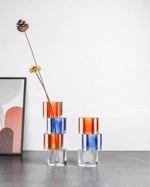 Multi - Tone Acrylic Pillar Vase – Thoughtful Gift from The Gift Shop UAE