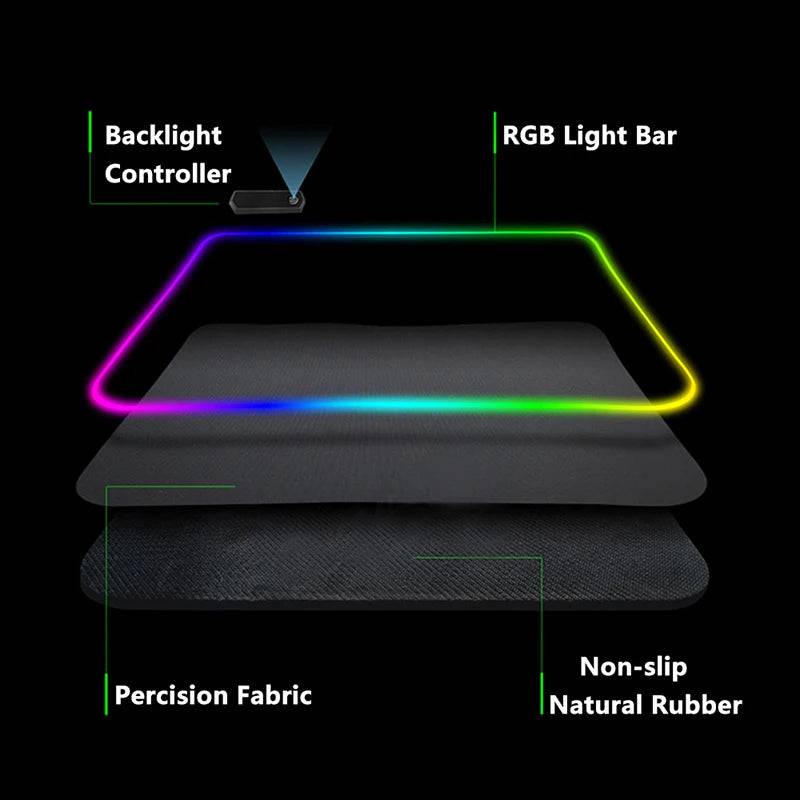 Luminous LED Lighting Mouse Pad - Enhanced Precision & RGB Aesthetics - The Gift Shop