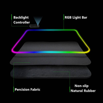 Luminous LED Lighting Mouse Pad - Enhanced Precision & RGB Aesthetics - The Gift Shop