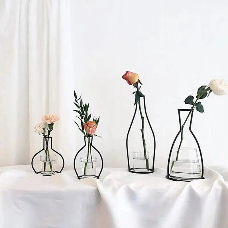Nordic Style Iron Flower Vase - Elegant Home Decor Accent - The Gift Shop