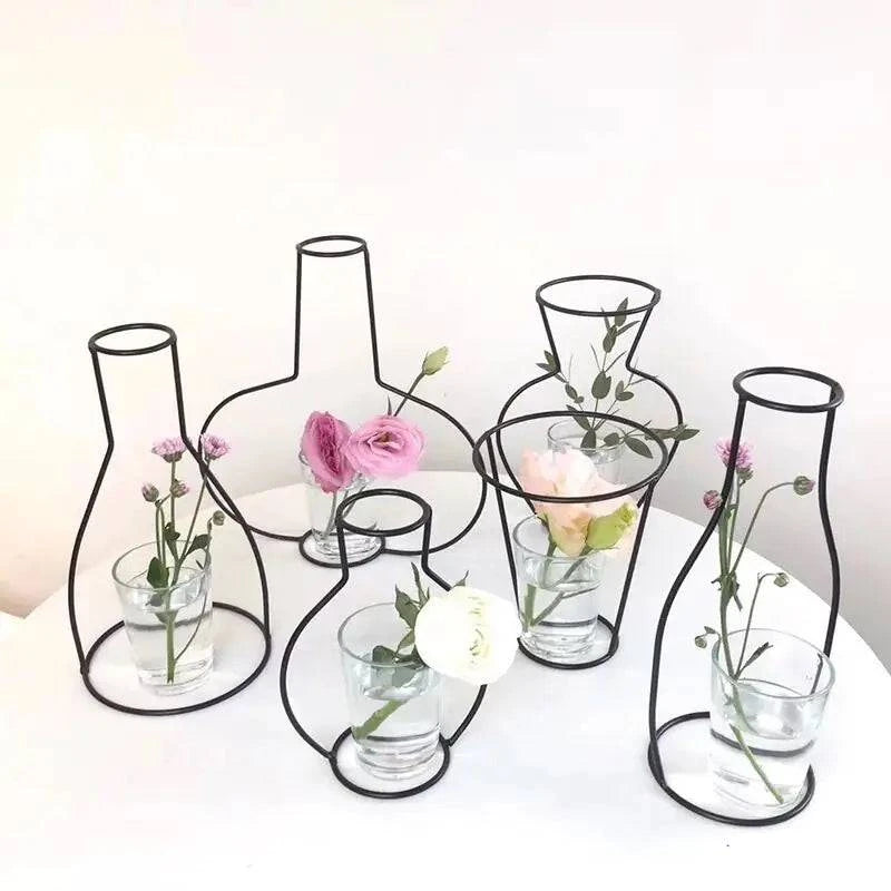 Nordic Style Iron Flower Vase - Elegant Home Decor Accent - The Gift Shop