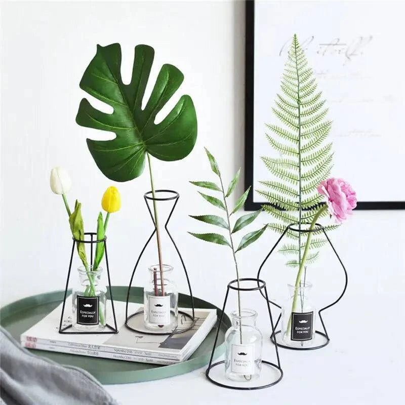 Nordic Style Iron Flower Vase - Elegant Home Decor Accent - The Gift Shop