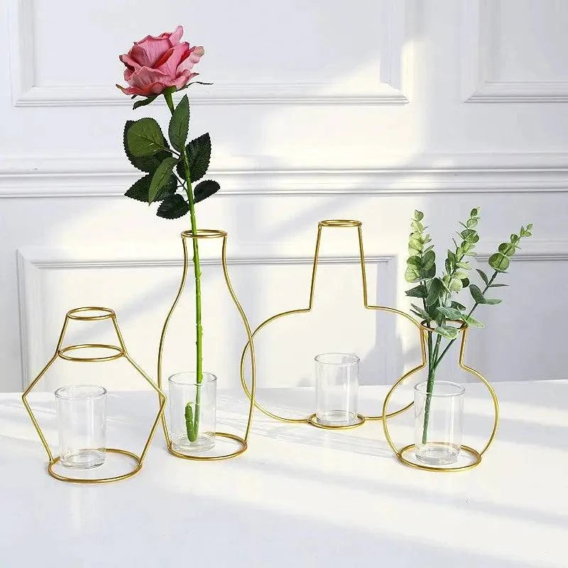 Nordic Style Iron Flower Vase - Elegant Home Decor Accent - The Gift Shop
