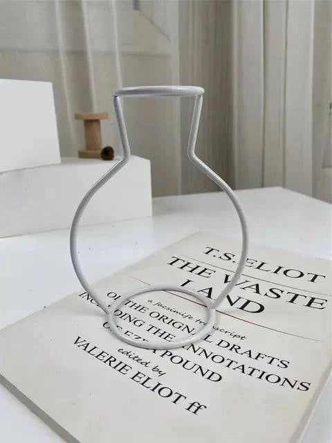Nordic Style Iron Flower Vase - Elegant Home Decor Accent - The Gift Shop