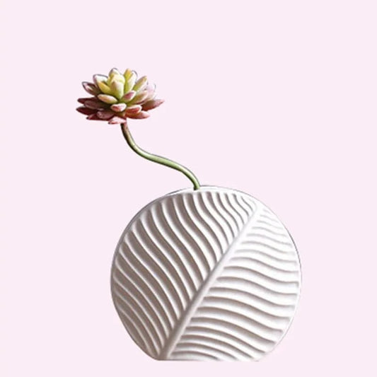Ceramic Leaf Vase - The Gift Shop
