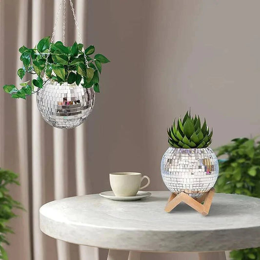 Disco Ball Flower Hanging Vase - The Gift Shop