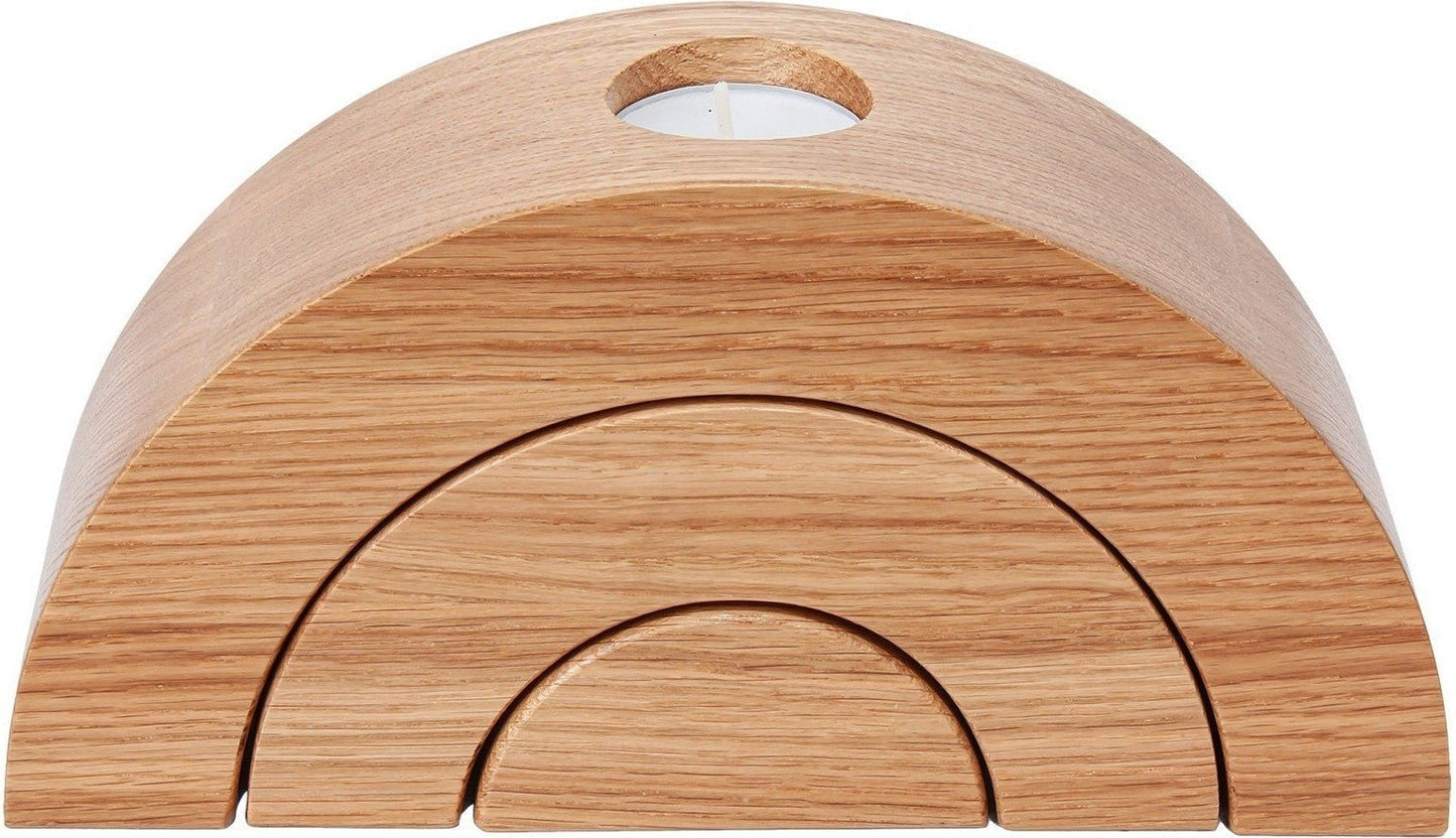Oak Tealight Holder Set