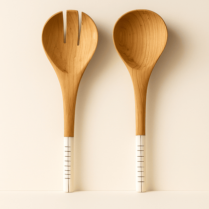 Olive Wood Salad Servers