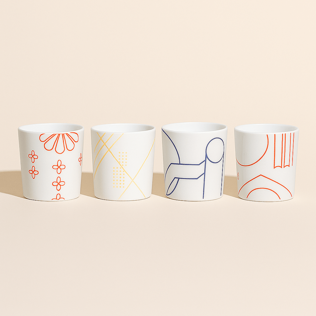 Parisian Porcelain Candle Set