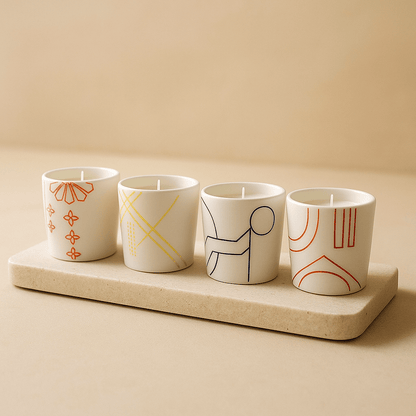 Parisian Porcelain Candle Set