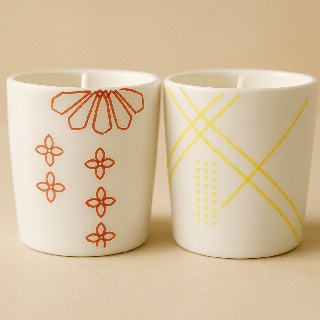 Parisian Porcelain Candle Set