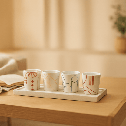 Parisian Porcelain Candle Set