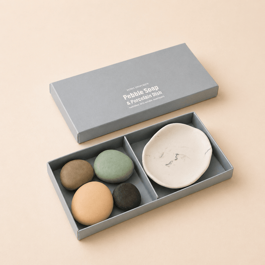 Pebble Soap & Porcelain Dish