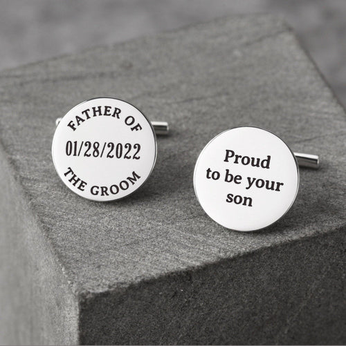 Personalized Father of the Groom Cufflinks – Thoughtful Gift from The Gift Shop UAE