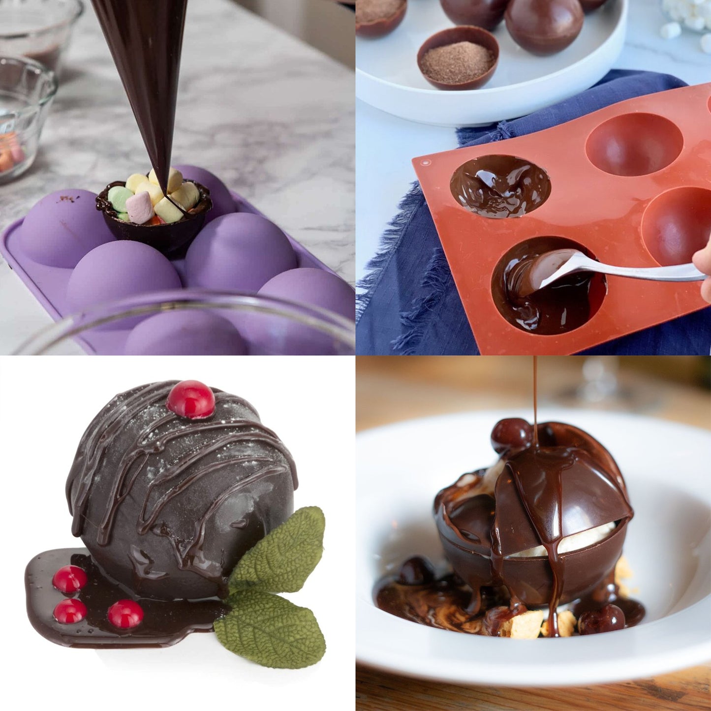 Silicone Chocolate Bomb Mold – Versatile & Food-Safe Baking Essential - The Gift Shop