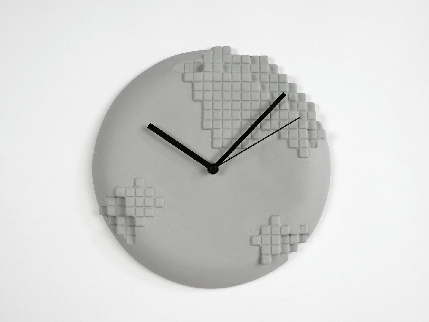 Pixel Wall Clock - Cool Grey – Thoughtful Gift from The Gift Shop UAE