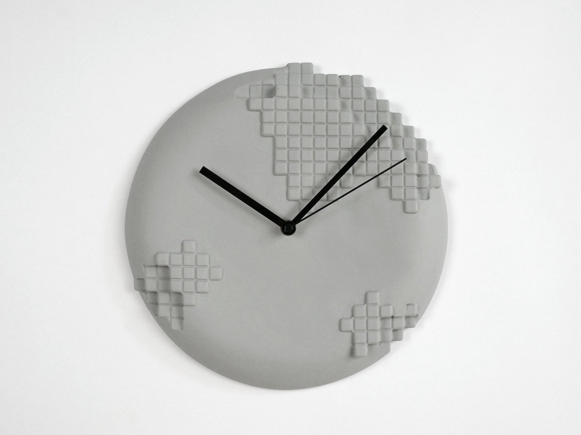 Pixel Wall Clock - Cool Grey – Thoughtful Gift from The Gift Shop UAE